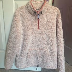 Pink Sherpa quarter zip